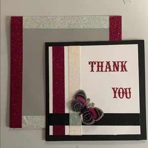 Homemade thank you card
